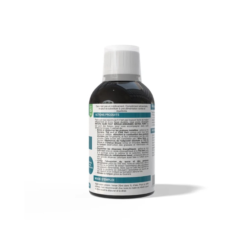 NATURA SLIM FAST EXTRA STRONG FAT BURNER 300ML LEFT VIEW