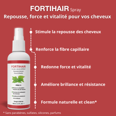 FORTIHAIR SPRAY 100ML BENEFITS PRODUCT FR
