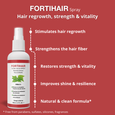 FORTIHAIR SPRAY 100ML BENEFICTS PRODUCT EN
